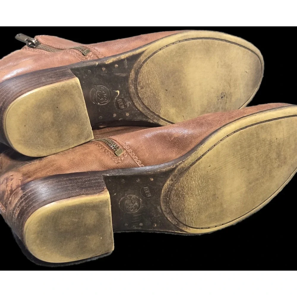Lucky brand leather Ankle Booties‎ brown Sz 8.5 Basel boho chic western everyday
